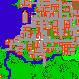 Minimap showing the entrance to Sunset Homes, Flat 14