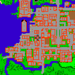 Minimap showing the entrance to Sunset Homes, Flat 21
