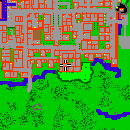 Minimap showing the entrance to Alai Flats, Flat 08
