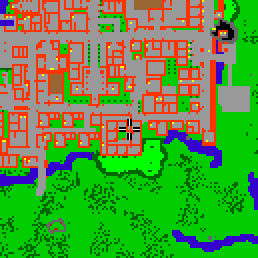 Minimap showing the entrance to Alai Flats, Flat 24