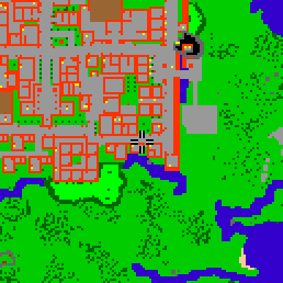 Minimap showing the entrance to Upper Swamp Lane 10