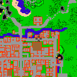 Minimap showing the entrance to Mill Avenue 1 (Shop)