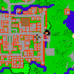 Minimap showing the entrance to The City Wall 5b