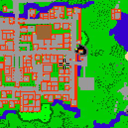 Minimap showing the entrance to The City Wall 5f