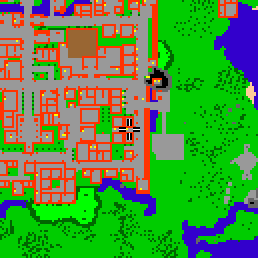 Minimap showing the entrance to The City Wall 7b