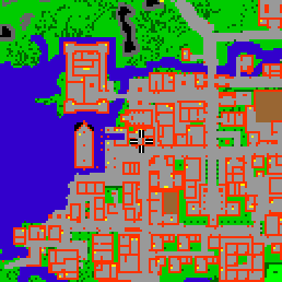 Minimap showing the entrance to Harbour Place 2 (Shop)
