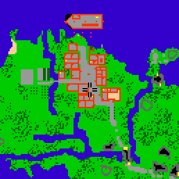 Minimap showing the entrance to Greenshore Village 1