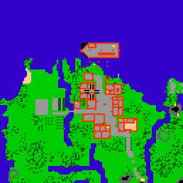 Minimap showing the entrance to Greenshore Village 2