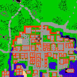 Minimap showing the entrance to Park Lane 1a