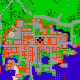 Minimap showing the entrance to Theater Avenue 7, Flat 03