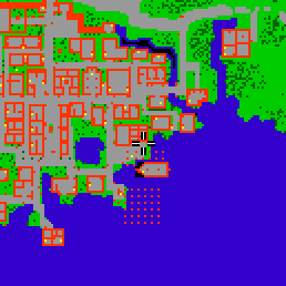 Minimap showing the entrance to Harbour Lane 2b (Shop)