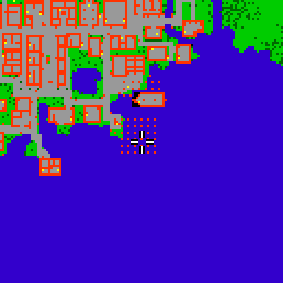 Minimap showing the entrance to Harbour Flats, Flat 16