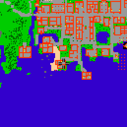 Minimap showing the entrance to Lonely Sea Side Hostel