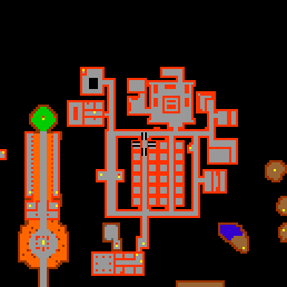 Minimap showing the entrance to Lower Barracks 1