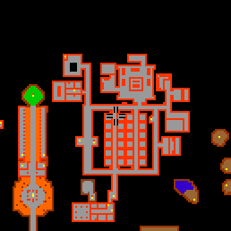 Minimap showing the entrance to Lower Barracks 2