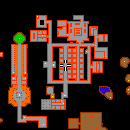 Minimap showing the entrance to Lower Barracks 7