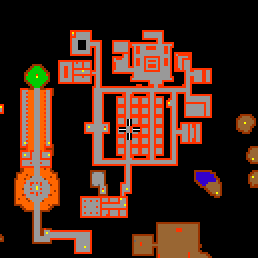 Minimap showing the entrance to Lower Barracks 8