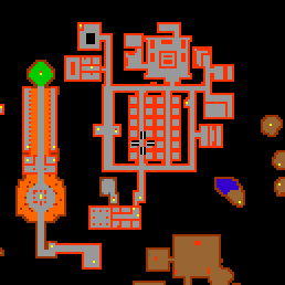Minimap showing the entrance to Lower Barracks 10