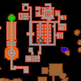 Minimap showing the entrance to Lower Barracks 12