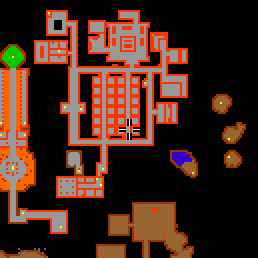 Minimap showing the entrance to Lower Barracks 13