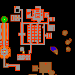 Minimap showing the entrance to Lower Barracks 16