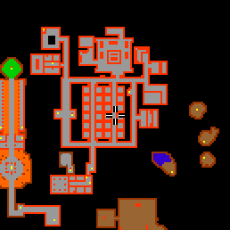 Minimap showing the entrance to Lower Barracks 17