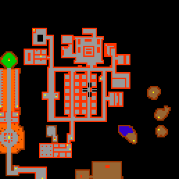 Minimap showing the entrance to Lower Barracks 19