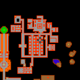 Minimap showing the entrance to Lower Barracks 21