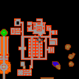 Minimap showing the entrance to Lower Barracks 23