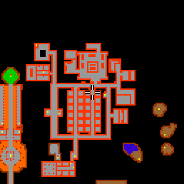 Minimap showing the entrance to Lower Barracks 24