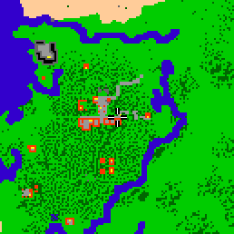 Minimap showing the entrance to Outlaw Camp 6