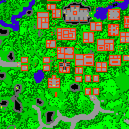 Minimap showing the entrance to Blessed Shield Guildhall