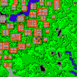 Minimap showing the entrance to Golden Axe Guildhall