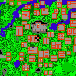 Minimap showing the entrance to Paupers Palace, Flat 01