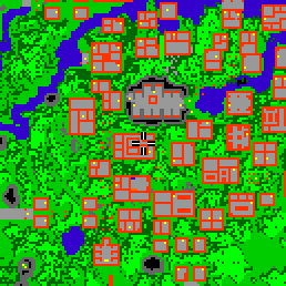 Minimap showing the entrance to Paupers Palace, Flat 02