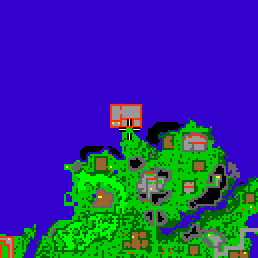 Minimap showing the entrance to Castle of the Winds