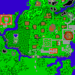 Minimap showing the entrance to Treetop 3 (Shop)