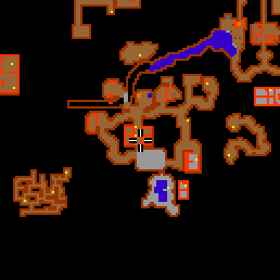 Minimap showing the entrance to Shadow Caves 4