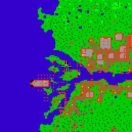 Minimap showing the entrance to Shark Manor