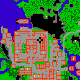 Minimap showing the entrance to Castle Shop 1