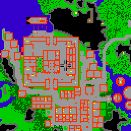 Minimap showing the entrance to Castle Shop 3