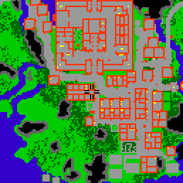 Minimap showing the entrance to Edron Flats, Flat 01