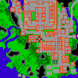Minimap showing the entrance to Edron Flats, Flat 12