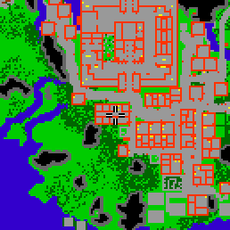 Minimap showing the entrance to Edron Flats, Flat 13
