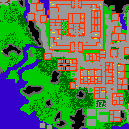 Minimap showing the entrance to Edron Flats, Flat 15