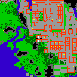 Minimap showing the entrance to Edron Flats, Flat 18