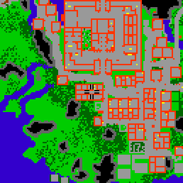 Minimap showing the entrance to Edron Flats, Flat 24