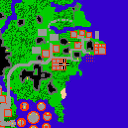 Minimap showing the entrance to Stonehome Flats, Flat 01