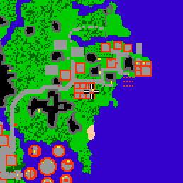 Minimap showing the entrance to Stonehome Flats, Flat 02