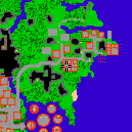 Minimap showing the entrance to Stonehome Flats, Flat 06